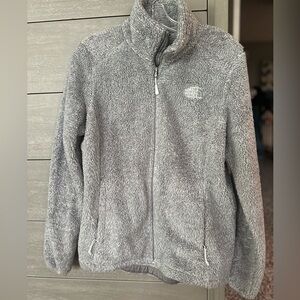 North Face grey fleece Sherpa jacket full zip